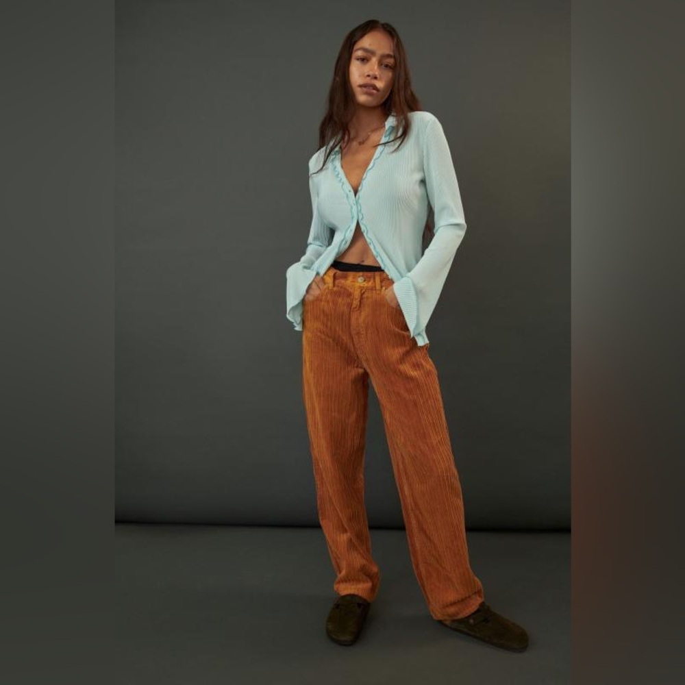 BDG Urban Outfitters Burnt Orange High Rise Baggy Corduroy Pants